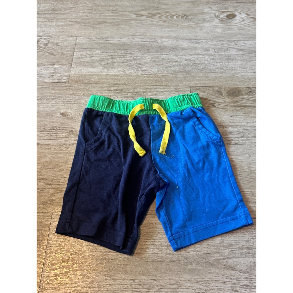 Epic Threads Boys Colorblock Knit Shorts Navy Blue Green 4T